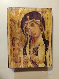 Stampa Quadro Icona Religiosa Madonna Con Bambino