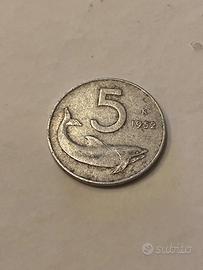 Monete 5 lire del 1952