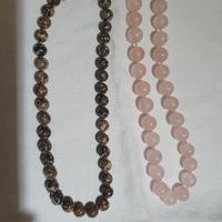 collane quarzo rosa,  diaspro, lapislazzuli, ecc.