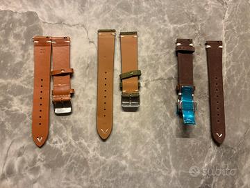 Set di 3 cinturini di pelle 20mm