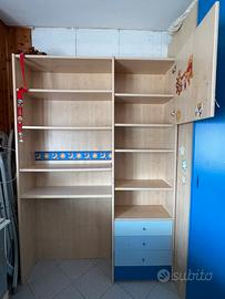 Libreria cameretta Mondo Convenienza con cassetti