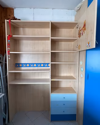 Libreria cameretta Mondo Convenienza con cassetti