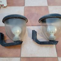 Coppia lampioni da esterno completi di lampade