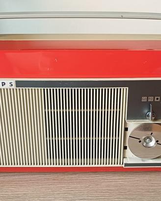 Giradischi portatile vintage Philips rosso – 33/45