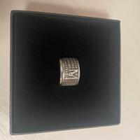 Anello argento brunito Ave Maria TUUM