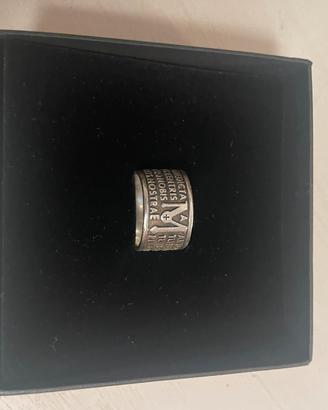 Anello argento brunito Ave Maria TUUM