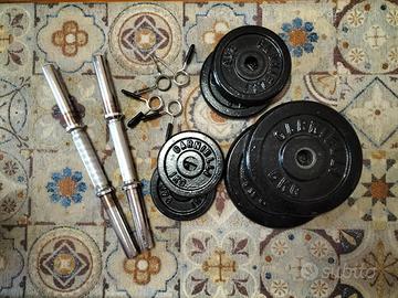 Set manubri e pesi ghisa Carnielli