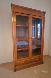 Libreria vetrina in legno 