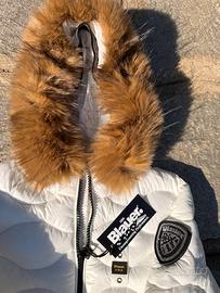 Blauer Piumino Donna Bianco XS con Cappuccio Bordo