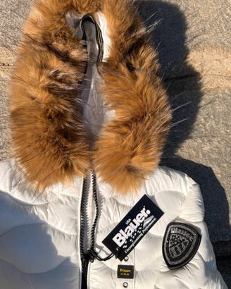 Blauer Piumino Donna Bianco XS con Cappuccio Bordo
