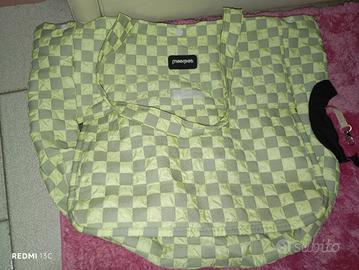 borsa marsupio per cani verde