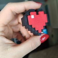 Clicker a forma di cuore di Minecraft in stampa 3D