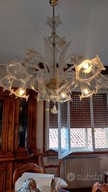 Lampadario in vetro murano