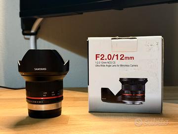 Samyang 12mm f2 per Fujifilm X mount