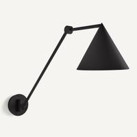 Coppia Applique con braccio articolato ferro nero