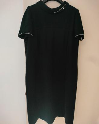 vestito donna lungo in crepe di lana (Anna Linder)