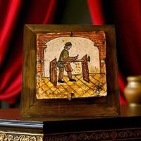 quadro, mattonella pietra antichi mestieri: fabbro