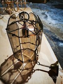 Lampadario in vetro pendente vintage piccolo