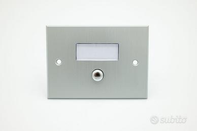 Pulsante singolo per scatola 503 Alluminio argento