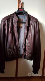 Giubbino in pelle marrone