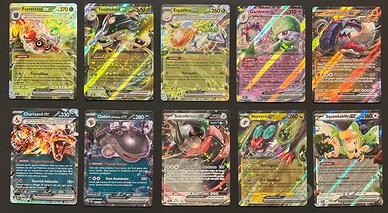 Lotto 10 carte Pokémon EX Destino di Paldea