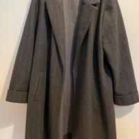 Cappotto lungo motivo spina di pesce
