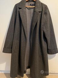 Cappotto lungo motivo spina di pesce