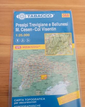 Carta tabacco 068 Prealpi Trevigiane e Bellunesi
