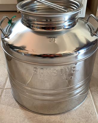Fusto olio/vino SANSONE 30 Litri - acciaio Inox