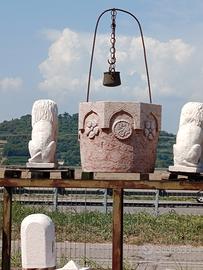 Pozzo stile veneziano in marmo rosso Verona 