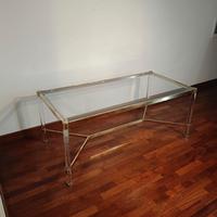 Grande tavolino da salotto in ottone