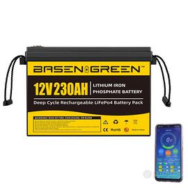 Batteria litio lifepo4 12V 230A camper barca