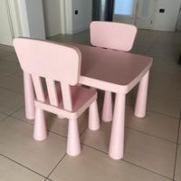 Tavolino e sedie bambine