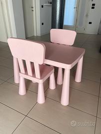 Tavolino e sedie bambine