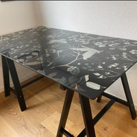 scrivania tavolo in vetro