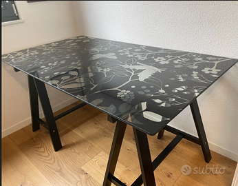 scrivania tavolo in vetro