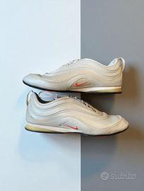 Nike Air Max 97 Bianche/Argento con Dettagli Aranc