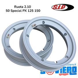 Coppia Cerchi Tubeless Grigio Alluminio Ruota 2.10