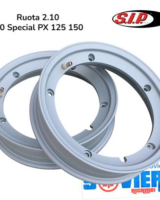 Coppia Cerchi Tubeless Grigio Alluminio Ruota 2.10