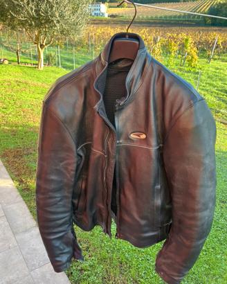 Giubbetto motociclismo in pelle donna