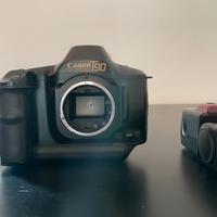 Macchina CANON T90 con flah e 2 obiettivi