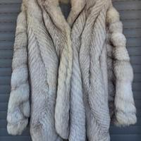 vera pelliccia di volpe argento originale 100%