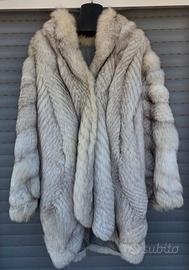 vera pelliccia di volpe argento originale 100%