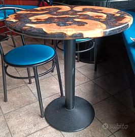 TAVOLO IN LEGNO INTARSIATO