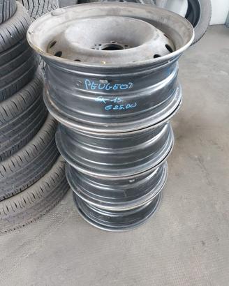 4x Cerchio Cerchione 15" 6J Ferro PEUGEOT CITROEN