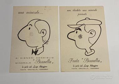 Locandina vintage pubblicitaria Fonte Brunella