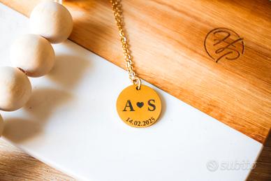 Ciondolo Personalizzato Coppia Partner in Acciaio