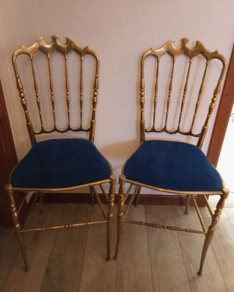 sedia ottone vintage