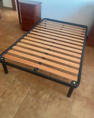 Base letto - piazza e mezza - con doghe in legno