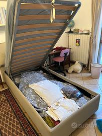 Letto tessile singolo con contenitore
